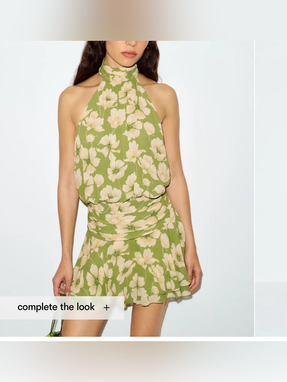 Green floral dress